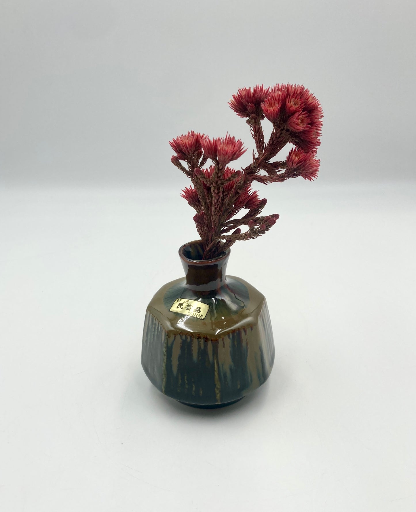 6-seitige Porzellanvase
