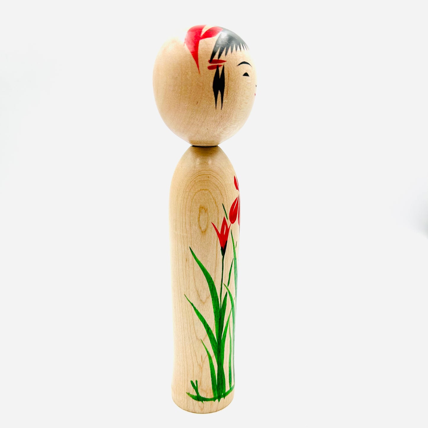Kokeshi im Naruko Stil, Kube-ire Typ/Lilie/19cm
