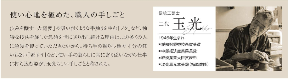 flache Teekanne Tamamitsu von Gyokuryo, 160 ml