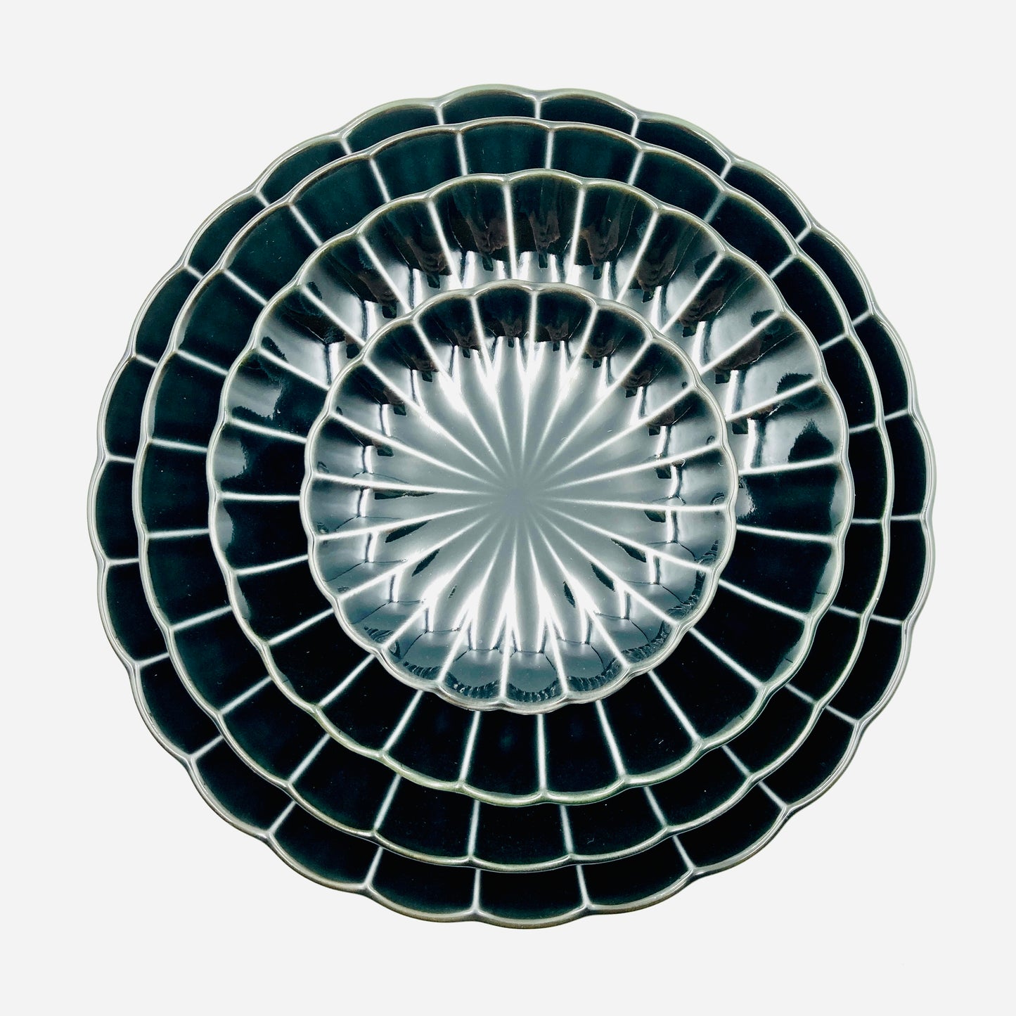 Porzellanplatte GIYAMAN / Keramik / Japan