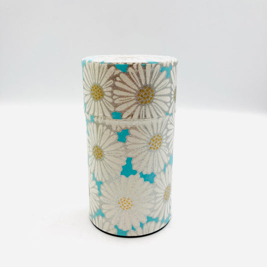 Teedose Margerite blau