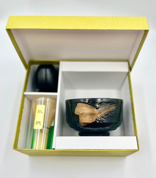 Matchaset 3teilig GOLD Tokoname