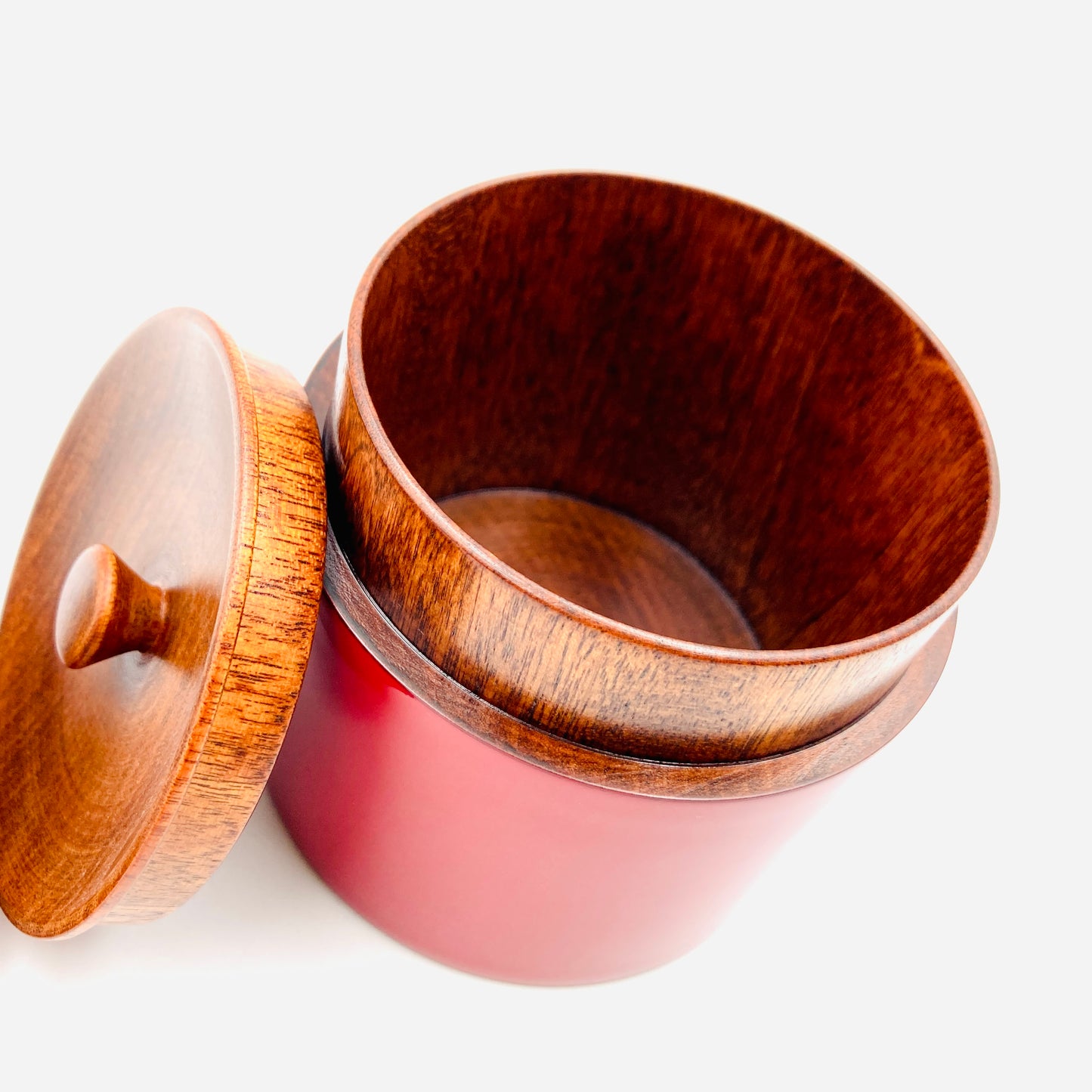 Teedose TEMNI / Urushilack/ Holz / Japan