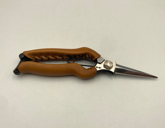 Pflanzenschere, Ledergriff caramel